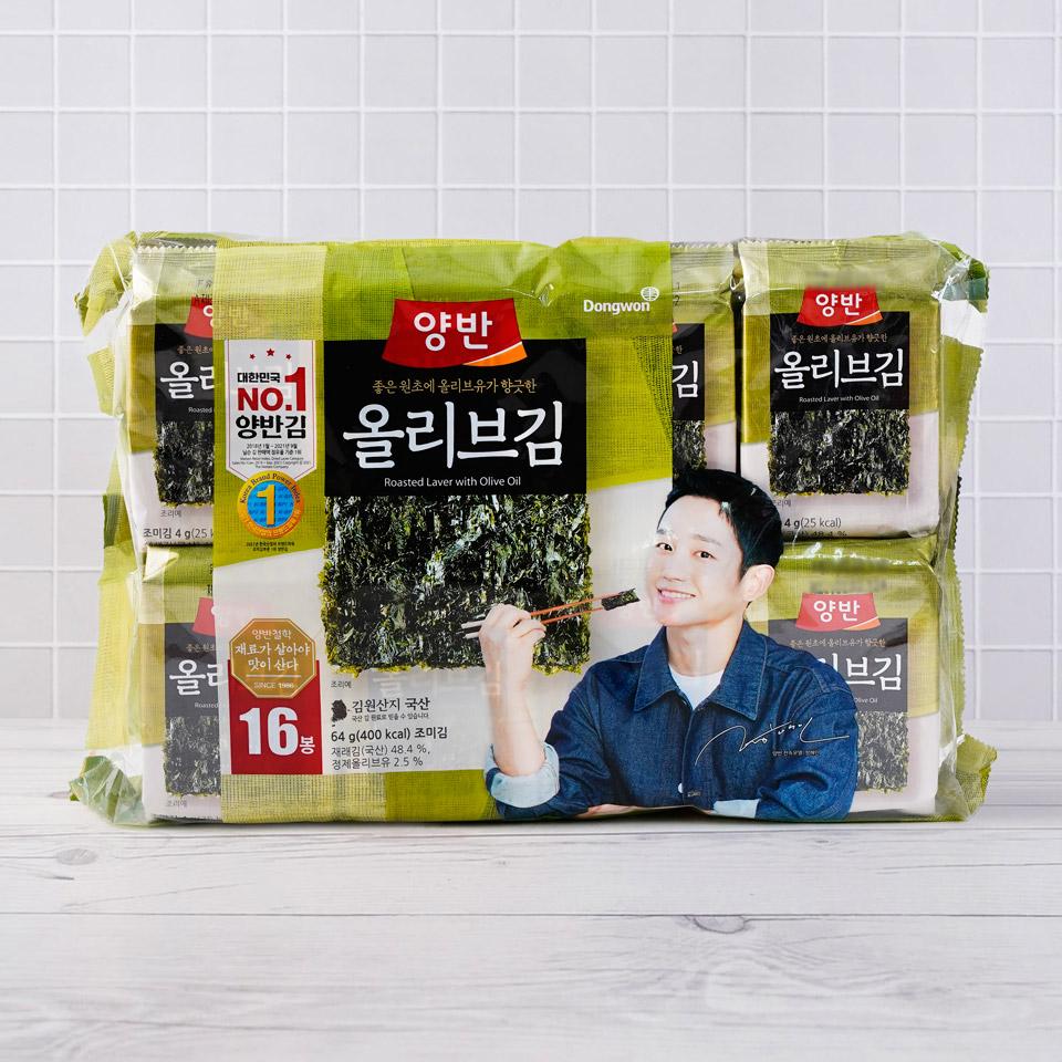 YB OLIVE OIL SEAWEED LAVER 5g 양반 올리브 도시락김 5gX12